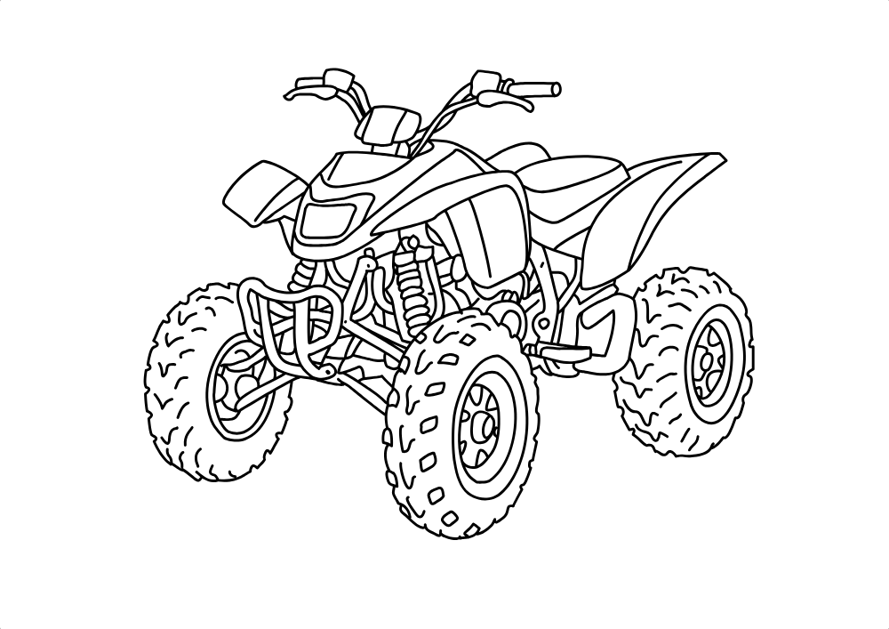 Quad — line art drawing, free to download as PNG and SVG